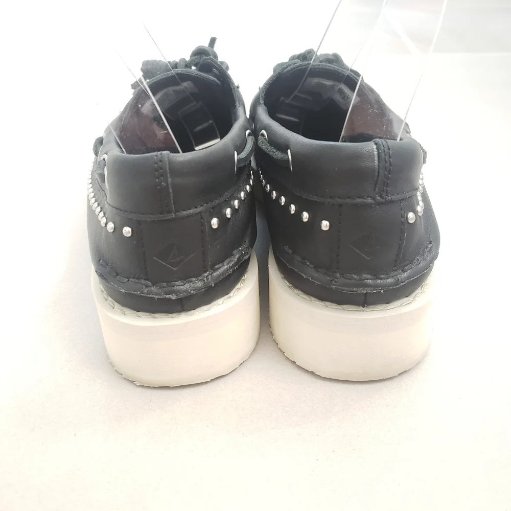 Sperry Rebecca Minkoff Black Studded Loafers Size 9 - Picture 7 of 11